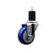 Service Caster 3.5'' SS Blue Poly Wheel Swivel 1-3/4'' Expanding Stem Caster SCC-SSEX20S3514-PPUB-BLUE-134 - alternate 1